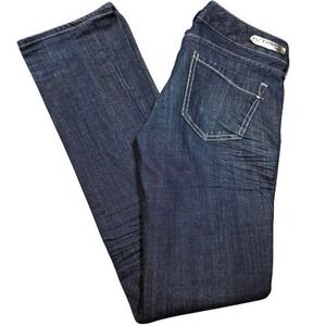 Express Jeans Zelda Extra Low Rise Barely Boot Flare Leg Dark Wash Denim Y2K